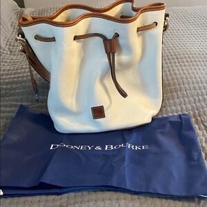 Dooney & Bourke Cream and Tan Shoulder Bag